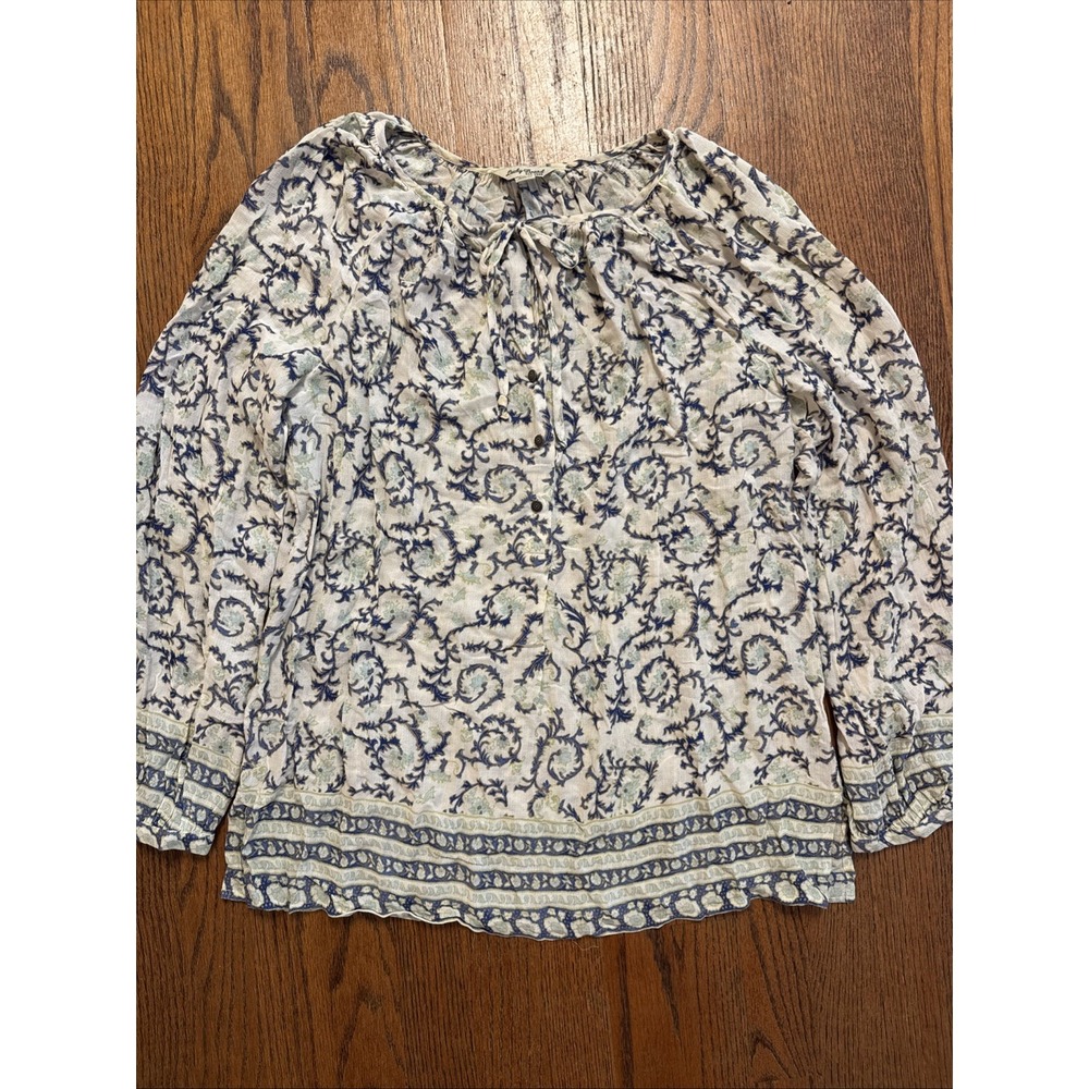 Lucky Brand 90s‎ Peasant Shirt Womens M